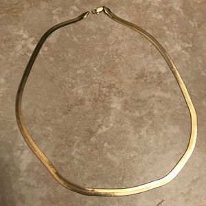 14k gold herringbone chain 24inch .125inch wide